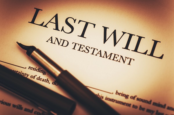 Last Will And Testament document and fountain pen.